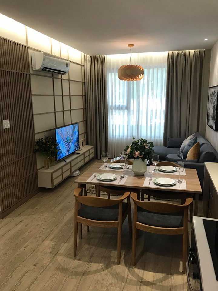 Phòng khách Căn hộ mẫu 56m2 dự án Akari City - Bình Tân