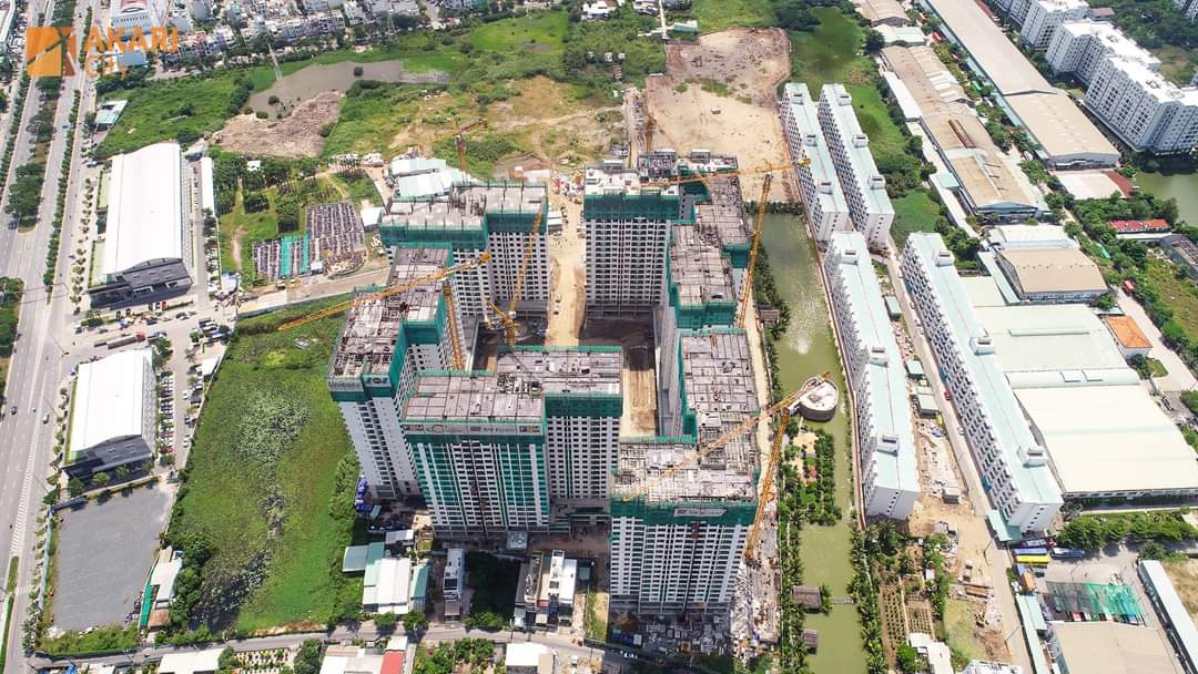 tiến độ xây dựng akari city võ văn kiệt tháng 9 năm 2020